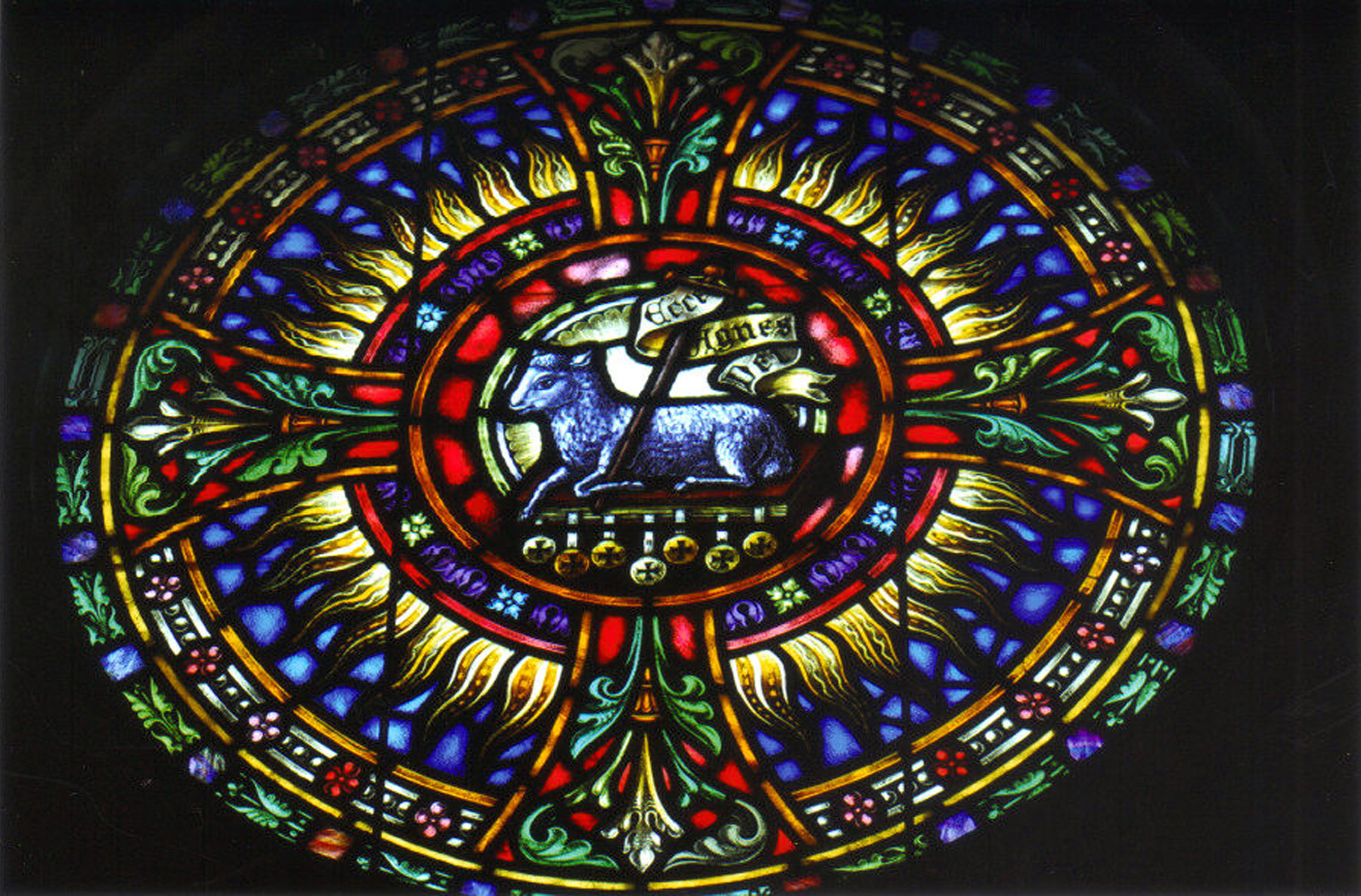 saint gabriel church stained glass window
